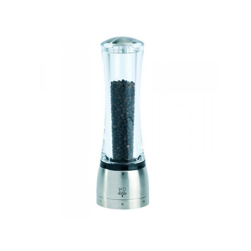 Mlynček na korenie Daman, nerez/akryl, 25441