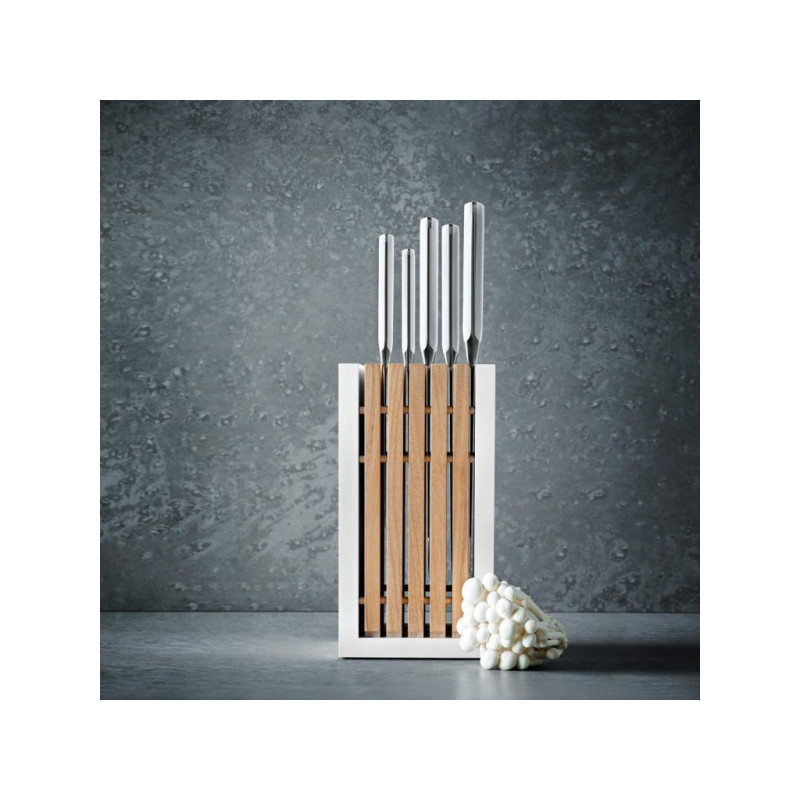 Súprava nožov CLASSIC WHITE v stojane 5 ks - nôž na chlieb