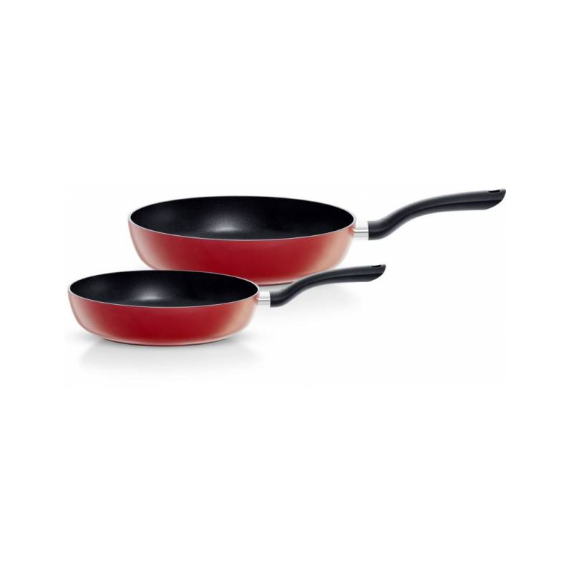 Sada 2 panvíc Cenit červená 24 a 28 cm