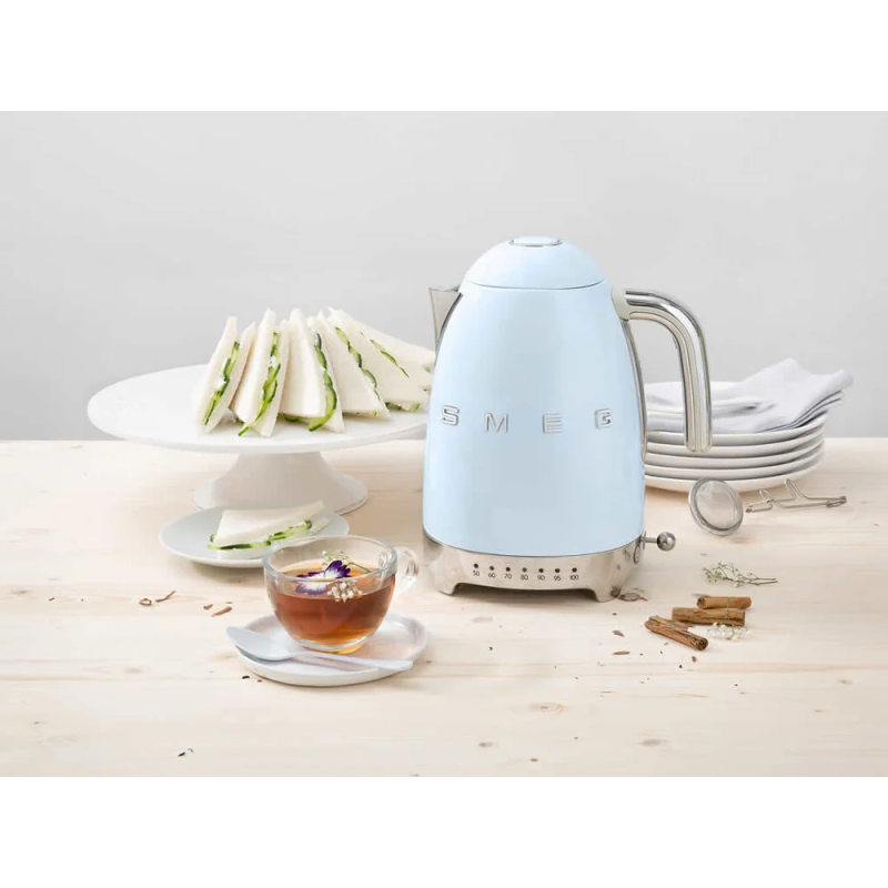 Rýchlovarná kanvica 50´s Retro Style, s reguláciou teploty, 1,7l pastelovo modrá