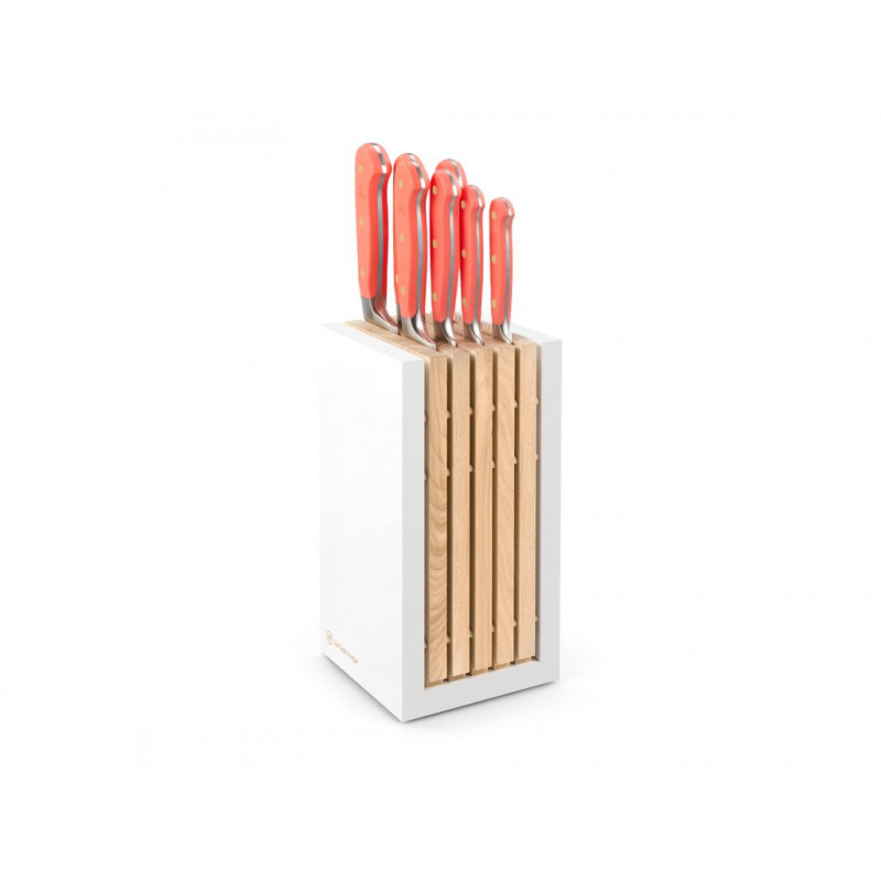 Stojan so 7 ks nožov CLASSIC COLOUR Coral Peach