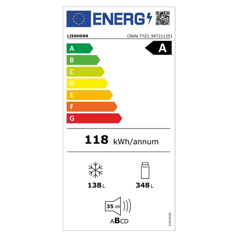 Kombinovaná chladnička CNsfa 7723 Plus NoFrost