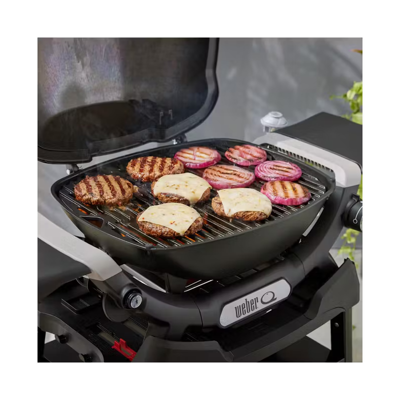 Plynový gril Q 1200N s postrannými stolíkmi a kompaktným podstavcom