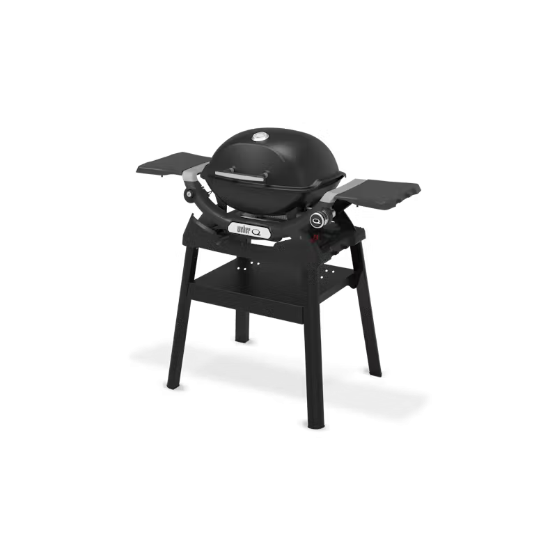 Plynový gril Q 1200N s postrannými stolíkmi a kompaktným podstavcom