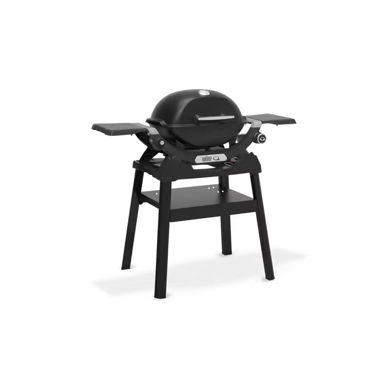 Plynový gril Q 1200N s postrannými stolíkmi a kompaktným podstavcom