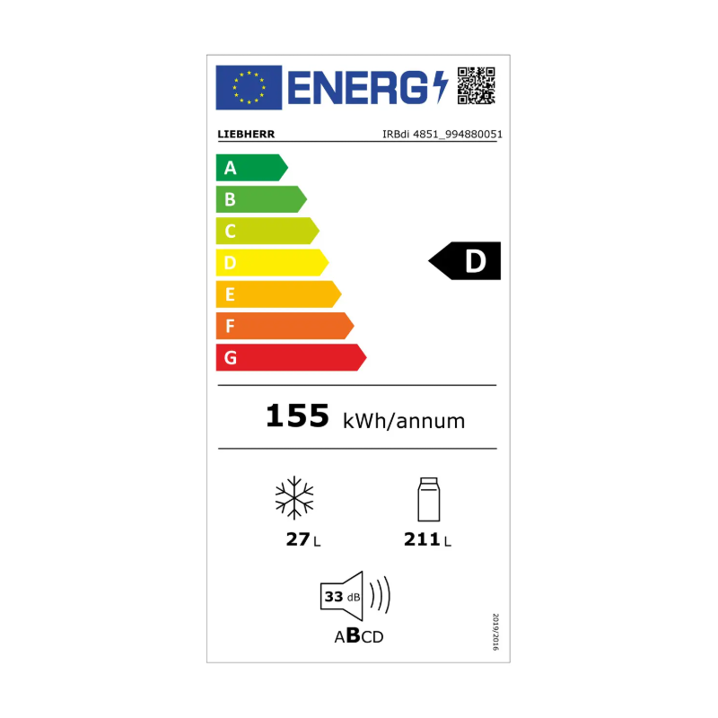 Vstavaná Chladnička IRBdi 4851 Prime BioFresh