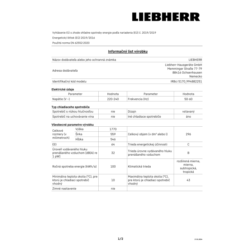 IRBci 5170 Peak BioFresh