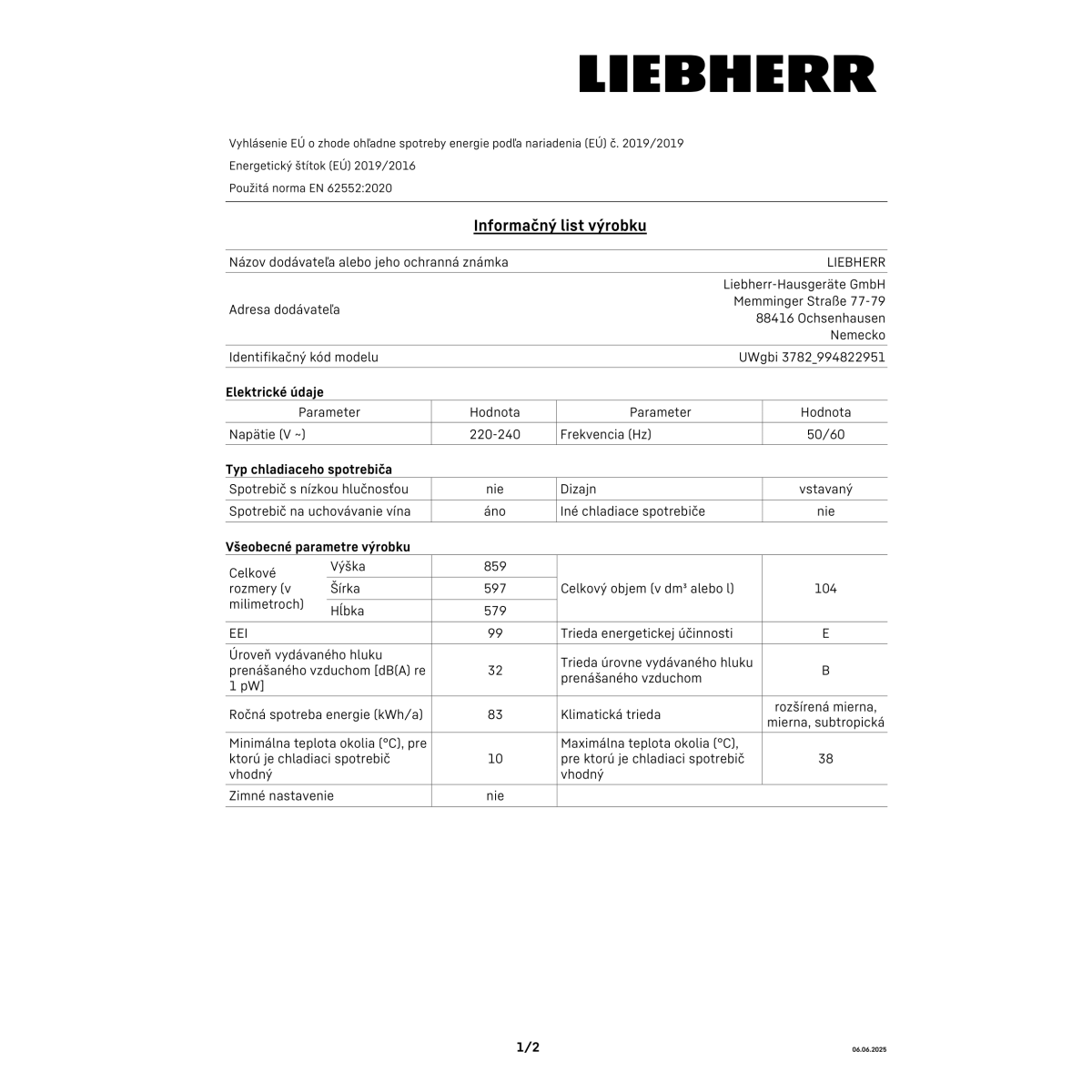 UWgbi 3782 Vinidor Selection