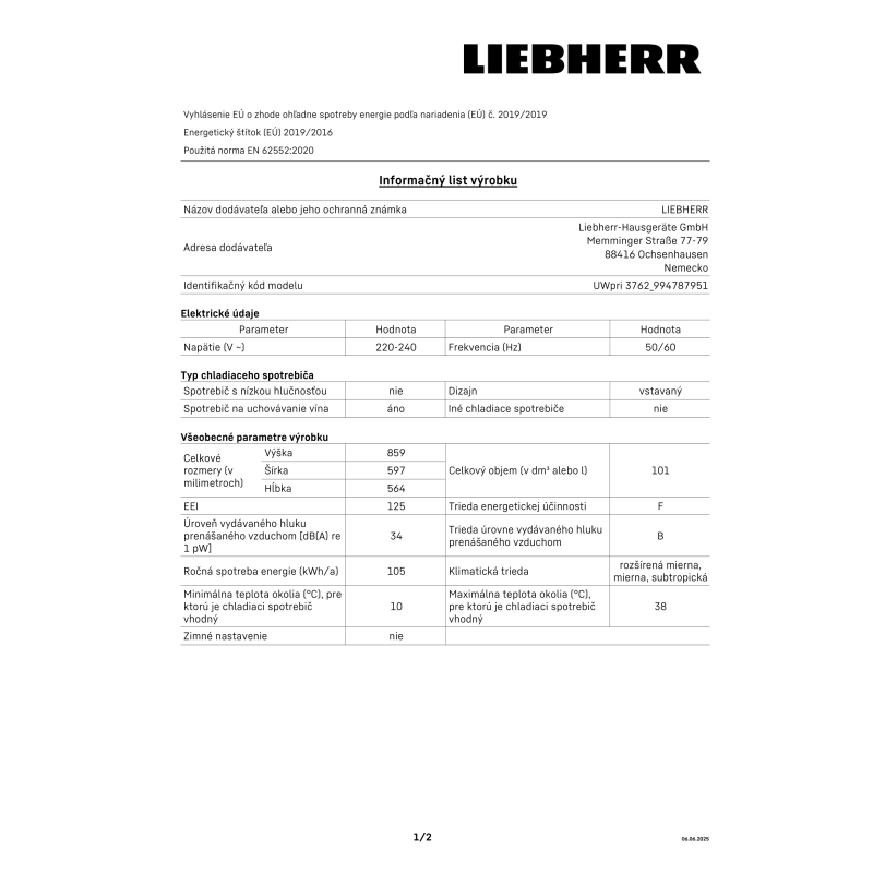 UWpri 3762 Vinidor Selection