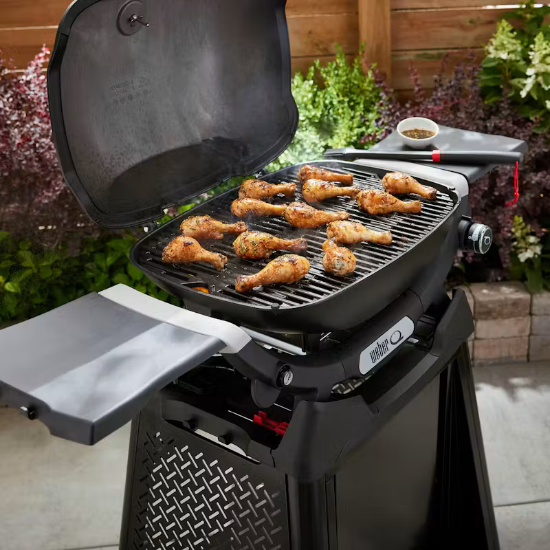 Weber Plynový gril Q 2200N s postrannými stolíkmi a vozíkom Premium