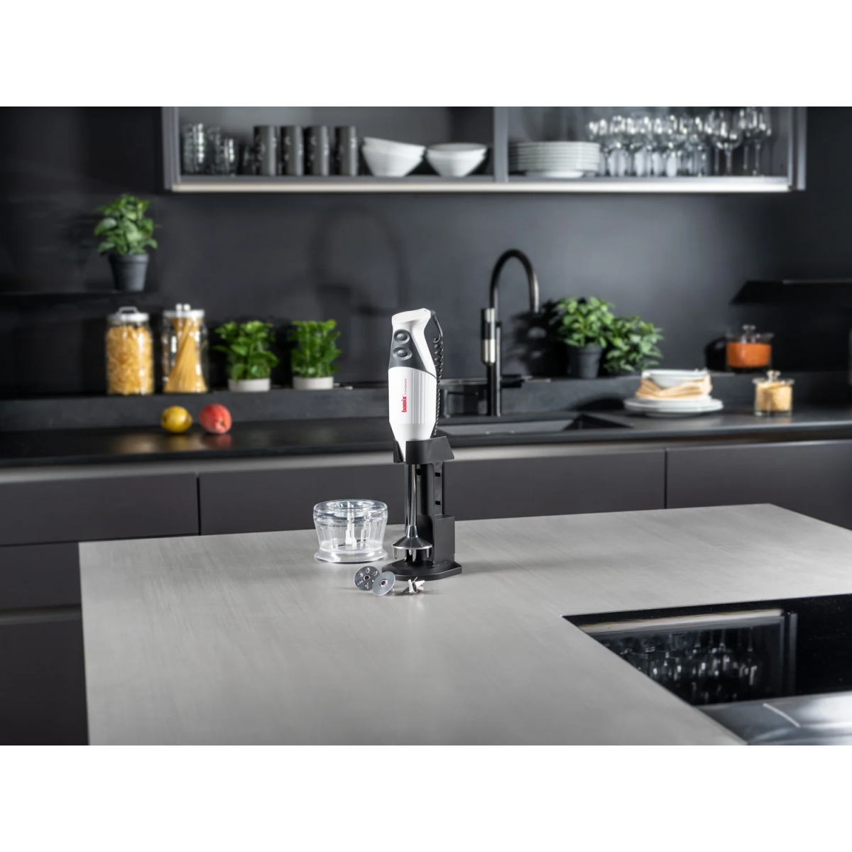 Ponorný tyčový mixér Deluxe, typ D, 200 W, čierna