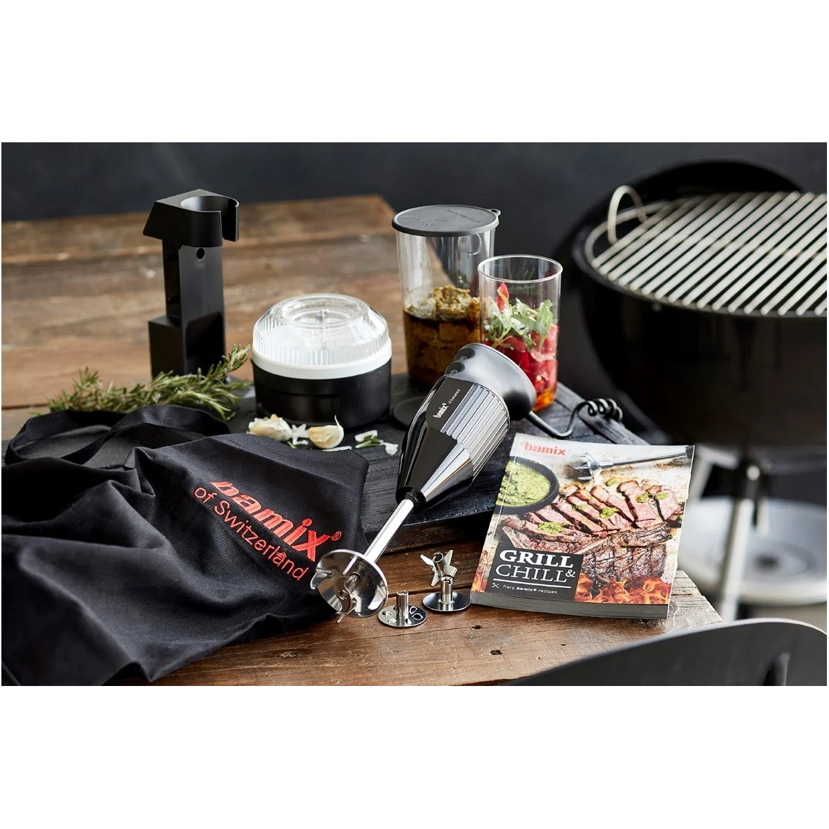 Ponorný tyčový mixér BBQ, 200 W, čierny