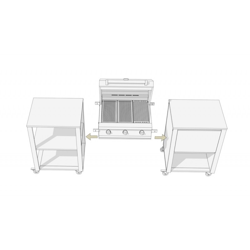 Kuchynský modul - Griloivací mostík - plynový gril