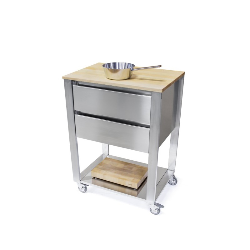 Kuchynský modul - vozík z hrabového dreva 662702