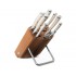 Blok nožov 8-dielny krémový