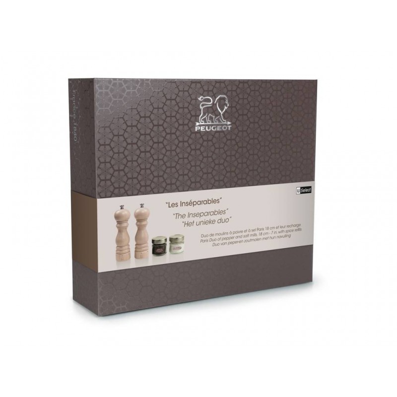 sada mlynčekov paris na soľ a korenie so zásobníkom